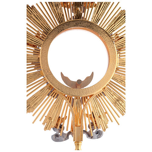 Golden monstrance with silver-plated Sacred Heart 13
