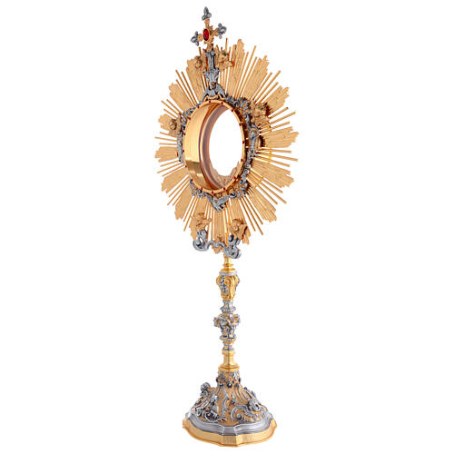 Ostensorio  dorato con finiture argentate Sacro Cuore 5