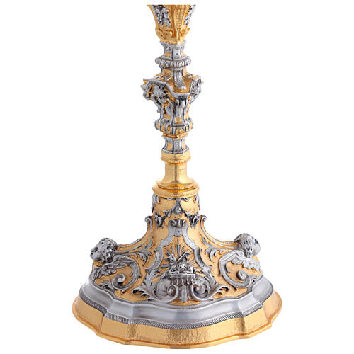 Ostensorio  dorato con finiture argentate Sacro Cuore 8