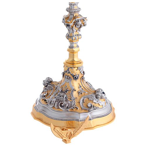 Ostensorio  dorato con finiture argentate Sacro Cuore 11