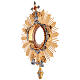 Ostensorio  dorato con finiture argentate Sacro Cuore s7