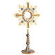 Handcrafted monstrance with wheat and grape design, two-tone finish, 22 in s1