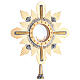 Handcrafted monstrance with wheat and grape design, two-tone finish, 22 in s2