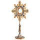 Handcrafted monstrance with wheat and grape design, two-tone finish, 22 in s4