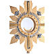 Handcrafted monstrance with wheat and grape design, two-tone finish, 22 in s6