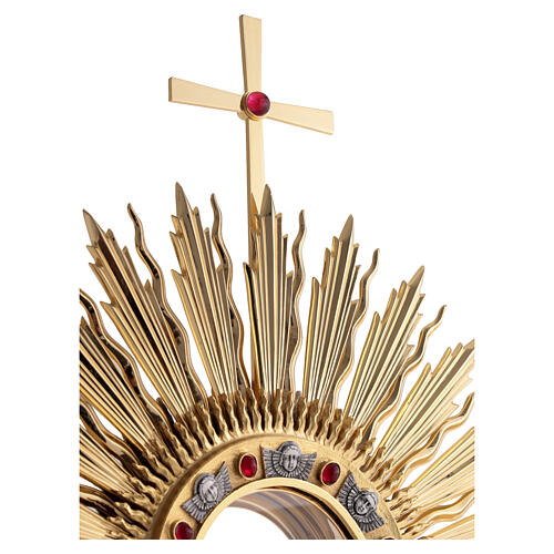 Hand‑chiselled two‑tone Renaissance‑style monstrance, 30 in 7