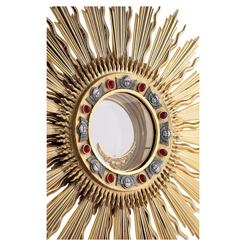Hand‑chiselled two‑tone Renaissance‑style monstrance, 30 in 9