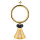 PAX Monstrance in Gilded Metal with Sodalite Knot and Silver Finish 35 cm s1
