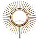 Ostensório Molina com raios em latão dourado e design minimalista s2