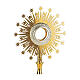 Golden Brass Monstrance with Stars Base Grape and Wheat 65 cm Molina s2