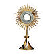 Ostensorio Molina clásico latón dorado liso 45 cm s1