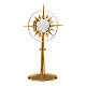 Molina Monstrance in shiny gilded brass, adorned with zirconia, 14 in s1