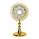 Monstrance with halo images of Four Evangelists brass gold-plated Molina 55 cm s1
