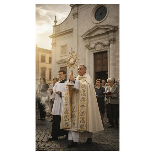 Bicolor Monstrance for Magna Host, 100 cm 6