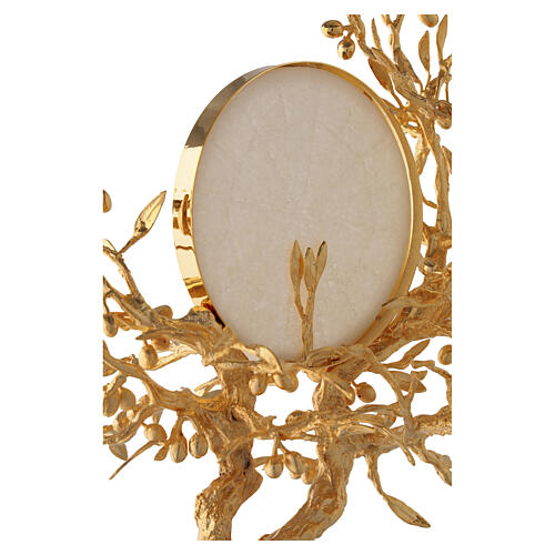 Olive tree monstrance by Pical Arte, 20x12 in, brass plated with 18 kt gold 15