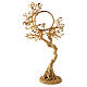 Olive tree monstrance by Pical Arte, 20x12 in, brass plated with 18 kt gold s7