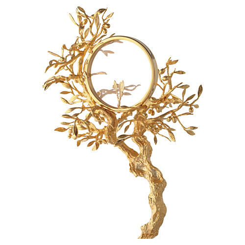 Ostensoir arbre d'olivier 52x30 cm en laiton plaqué or 18 carats Pical Arte 16