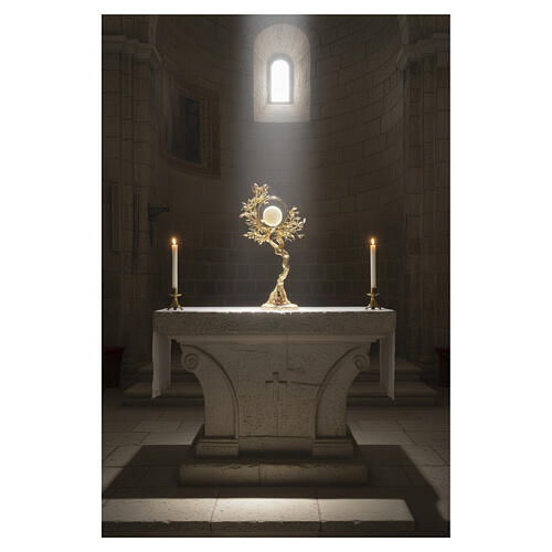 Ostensorio albero d'ulivo 50x30 cm ottone placcato oro 18kt Pical Arte 2
