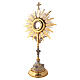 Bicoloured gold and silver cast monstrance with angels, 28 in s7