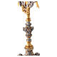 Bicoloured gold and silver cast monstrance with angels, 28 in s14