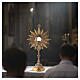 Bicoloured gold and silver cast monstrance with angels, 28 in s2
