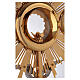 Bicoloured gold and silver cast monstrance with angels, 28 in s13