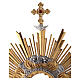 Ostensoir laiton moulé or et argent avec anges 70 cm s6