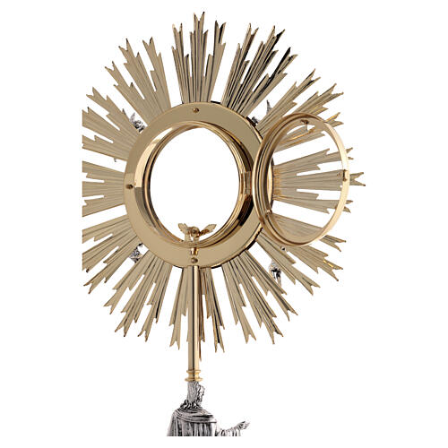 Ostensoir cire perdue nœud Sacré-Cœur de Jésus Hostia Magna h 86 cm 15