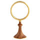 Olive Wood Monstrance with Gilded Ring, 34x11 cm s1