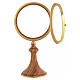 Olive Wood Monstrance with Gilded Ring, 34x11 cm s4