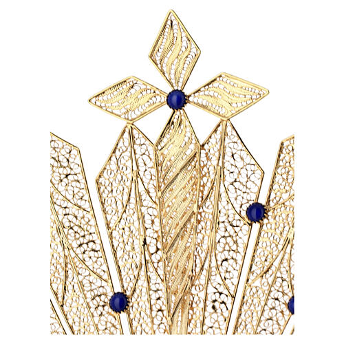 Filigree monstrance with lapis lazuli and removable luna, 3 in 11