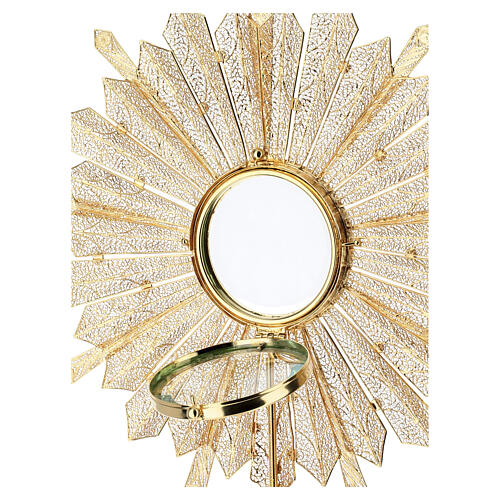 Filigree monstrance with lapis lazuli and removable luna, 3 in 13