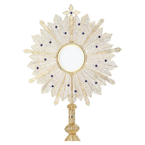Filigree Monstrance with Lapis Lazuli and Removable 7.5 cm Luna 3