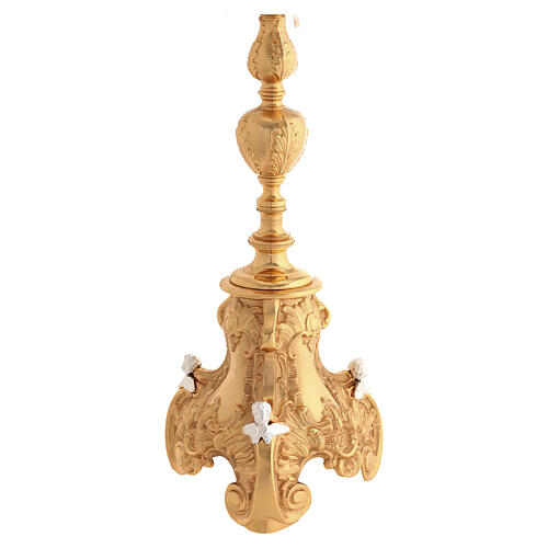 Gothic-style monstrance in gilded brass for Magna host, H 30 in 8
