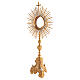 Ostensoir style gothique laiton doré Hostia Magna 80 cm s7