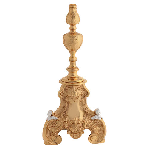 Ostenorio stile gotico ottone dorato Ostia Magna 80 cm 5