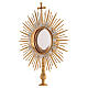 Ostensório estilo gótico latão dourado Hóstia Magna 80 cm s6