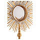Ostensório estilo gótico latão dourado Hóstia Magna 80 cm s9