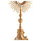 Monstrance in Gothic style for Magna Host, gilded brass, H 78 cm s4