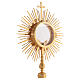 Monstrance in Gothic style for Magna Host, gilded brass, H 78 cm s11