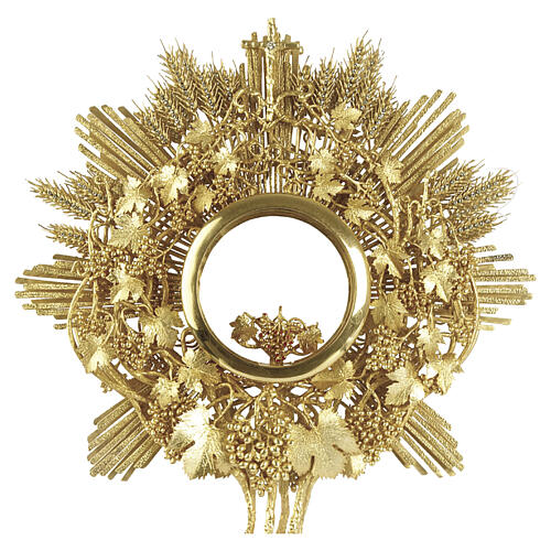 Catholic Monstrance, GRAPE model, 18kt Gold-Plated, Pical Arte Creazioni 2