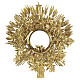 Monstrance Olive model, 18 kt Gold‑Plated with Green Stones, Pical Arte Creazioni s2