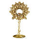 Ostensorio ALEX H.125 cm decoro uva e spighe placcato oro 18Kt Pical s1