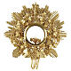 Ostensorio ALEX H.125 cm decoro uva e spighe placcato oro 18Kt Pical s2