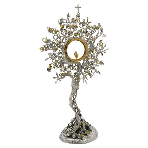 Monstrance ALVEOLO model, silver‑plated with 18 kt gold‑plated bees, Pical Arte Creazioni 1