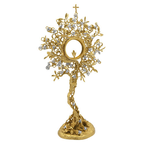 Monstrance ALVEOLO, 18 kt gold‑plated with silver bees, Pical Arte Creazioni 1