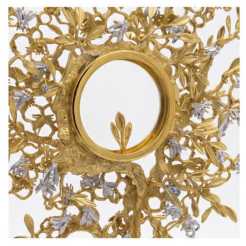 Monstrance ALVEOLO, 18 kt gold‑plated with silver bees, Pical Arte Creazioni 4