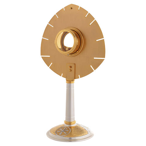 Monstrance of the Most Holy Trinity in gilded brass with chased silver 10