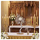 Monstrance, OLIVE model, brass with silver galvanization, Assisi stone base, Pical Arte Creazioni s2