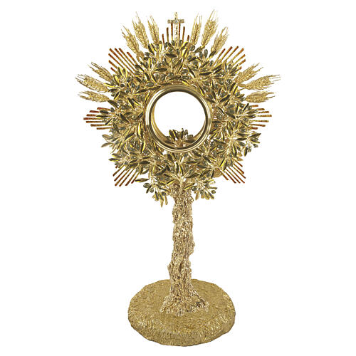 Ostensorio placcato oro ULIVO 48 cm raggiera spighe Pical Arte Creazioni 1